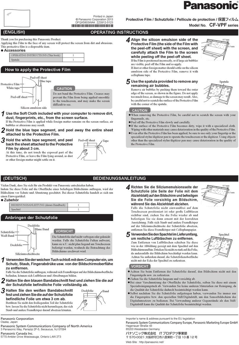 Panasonic CF-VPF Series User manual Panasonic CF-VPF Series User manual