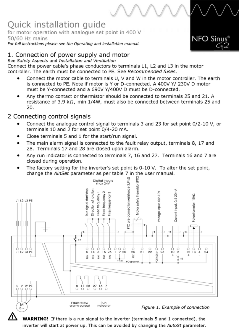NFO SINUS G2 Quick installation guide
