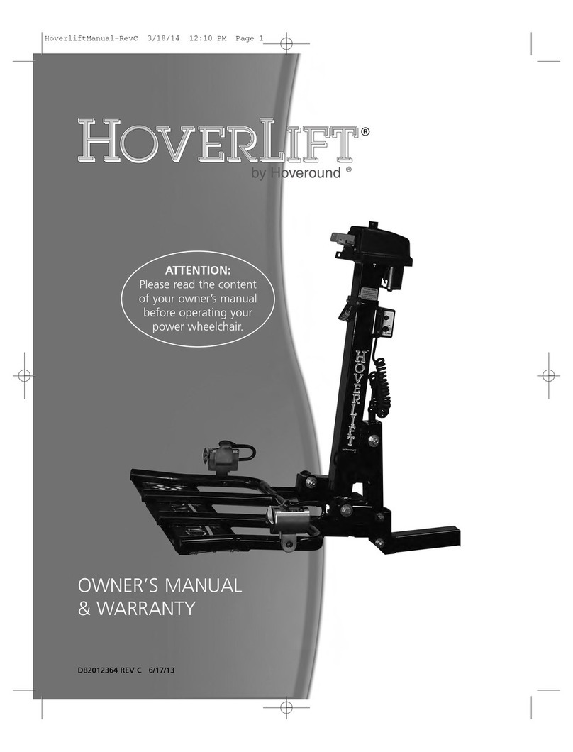 Hoveround HoverLift Owner's manual & warranty
