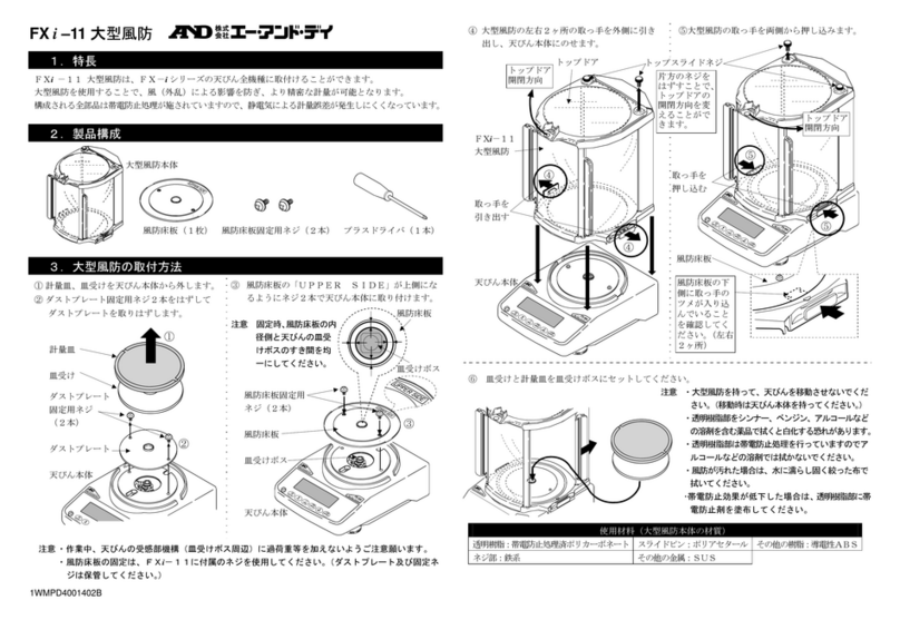 A&D FXi-11 User manual