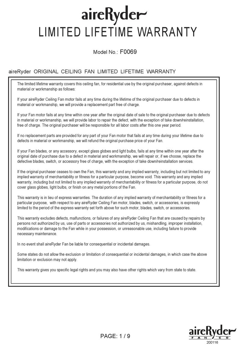 aireRyder F0069 User manual aireRyder F0069 User manual