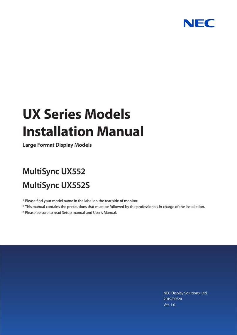 NEC UX Series User manual