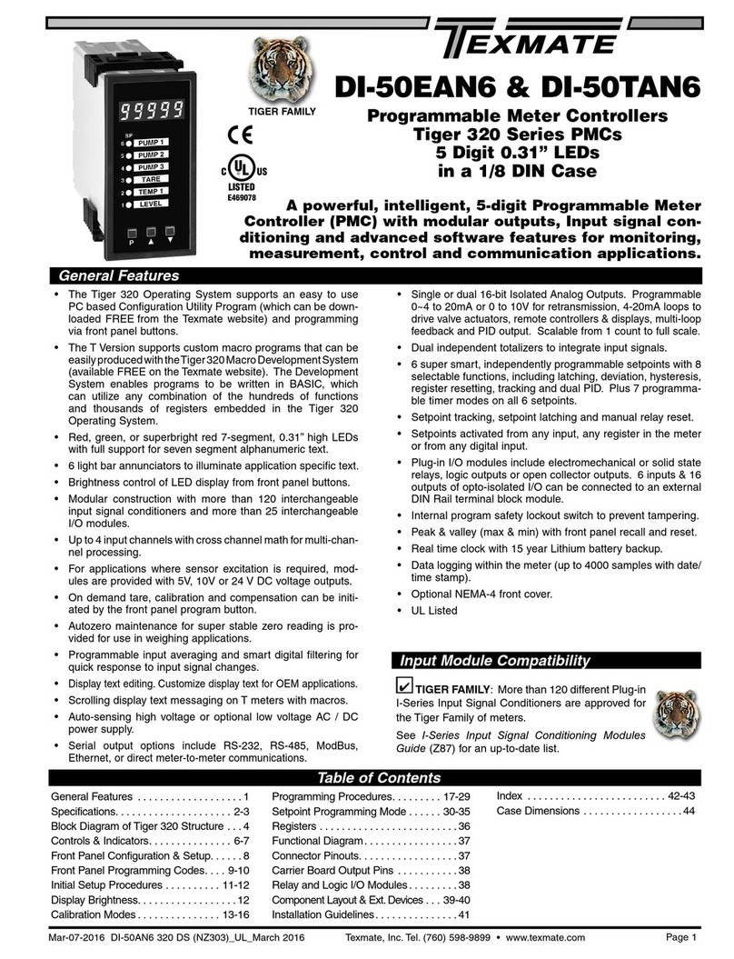 Texmate Tiger 320 Series User manual