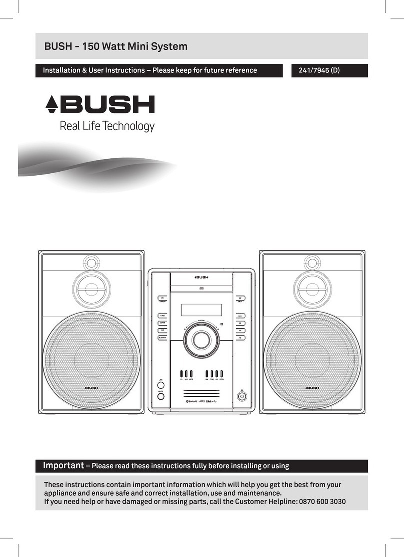 Argos BUSH 150 Watt Mini System Installation & user's instructions