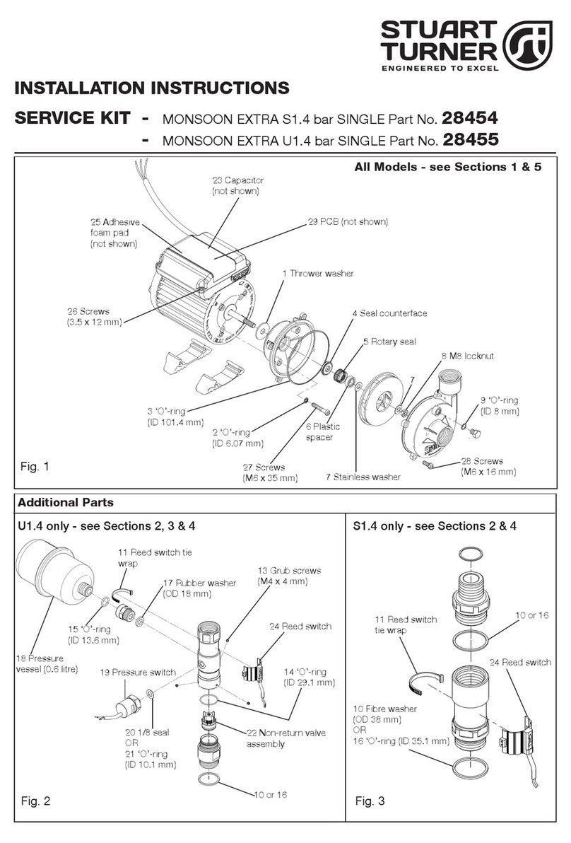 Stuart Turner Monsoon Extra S1.4 bar installation instructions Stuart Turner Monsoon Extra S1.4 bar installation instructions