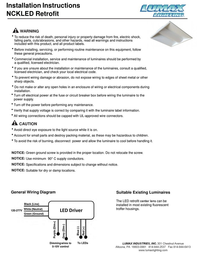 Lumax Lighting NCKLED Retrofit installation instructions
