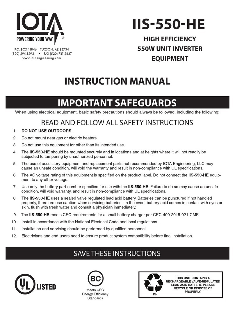 IOTA IIS-550-HE User manual