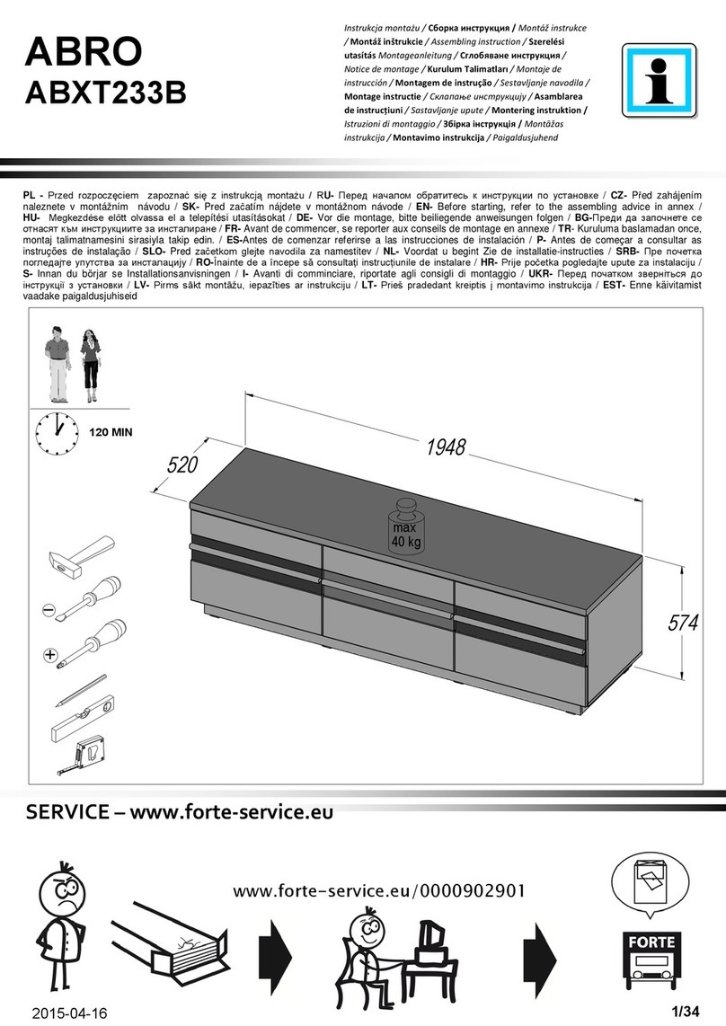 Forte Abro ABXT233B Assembling Instruction Forte Abro ABXT233B Assembling Instruction