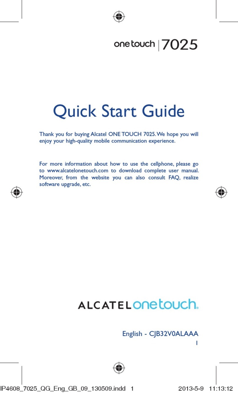 Alcatel ONE TOUCH 7025 quick start guide