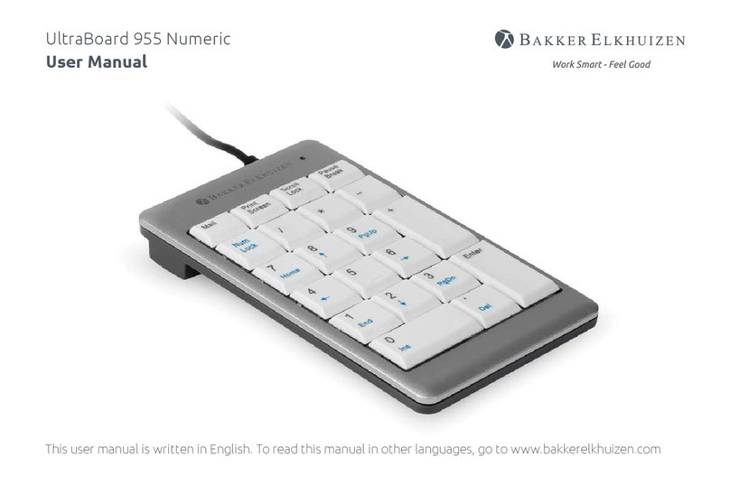 Bakker Elkhuizen UltraBoard 955 Numeric user manual