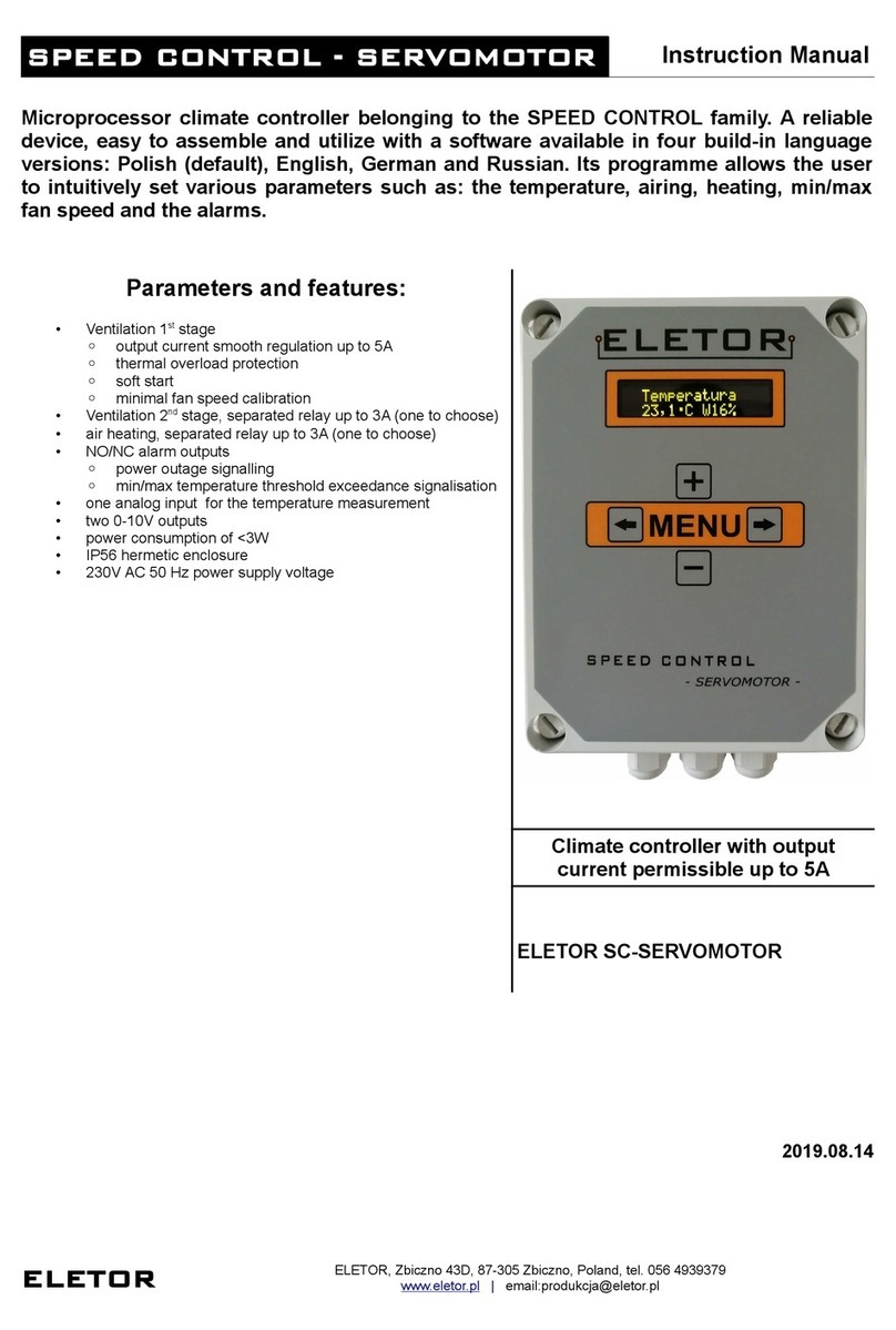eletor Speed Control Series User manual