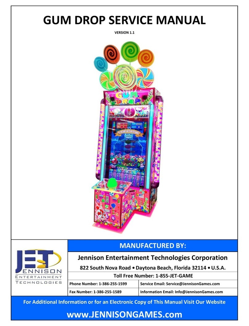 Jennison Entertainment Technologies GUM DROP Service manual Jennison Entertainment Technologies GUM DROP Service manual