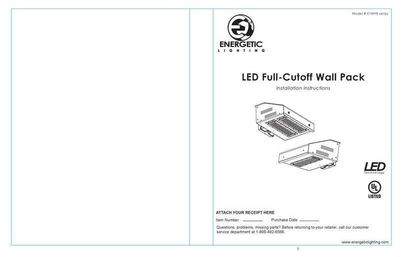 Energetic Lighting E1WPB Series installation instructions