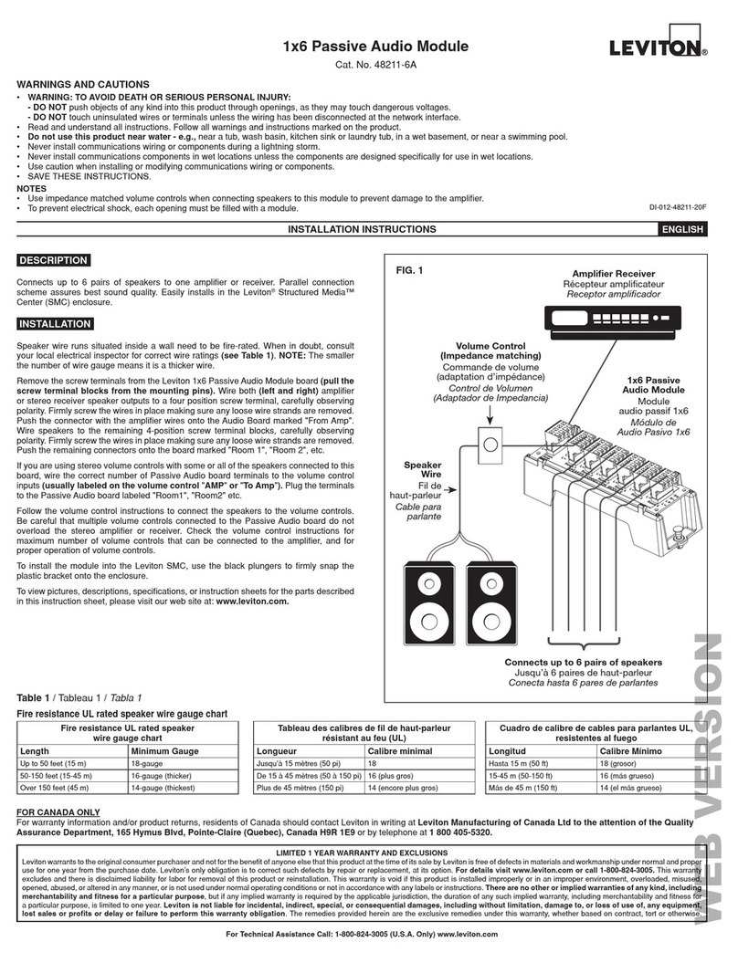 Leviton 48211-6A User manual
