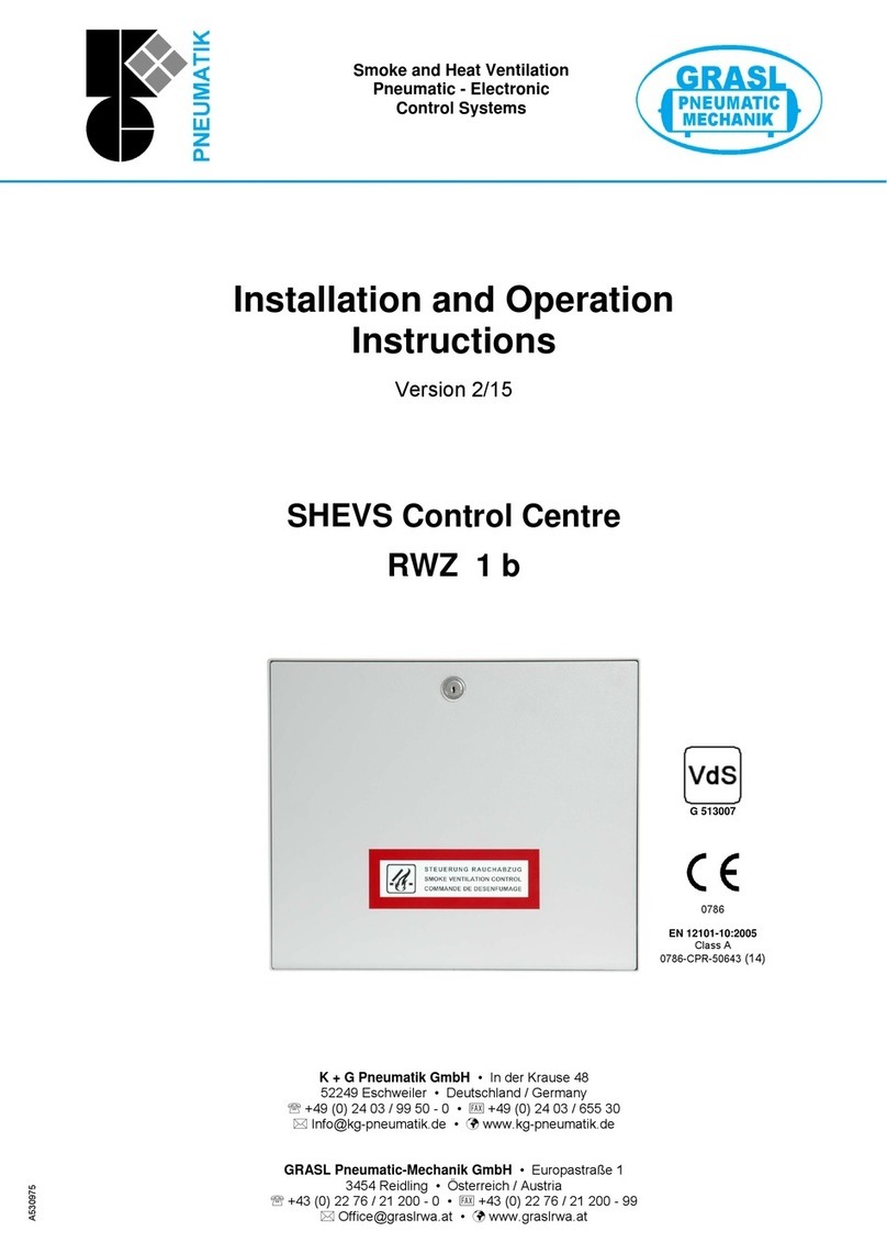 K + G Pneumatik GRASL SHEVS Control Centre RWZ 1 b Installation and operation instructions