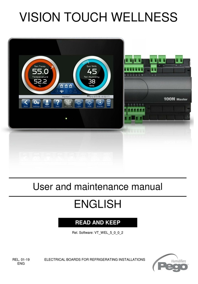 Pego Vision Touch Wellness User and maintenance manual Pego Vision Touch Wellness User and maintenance manual