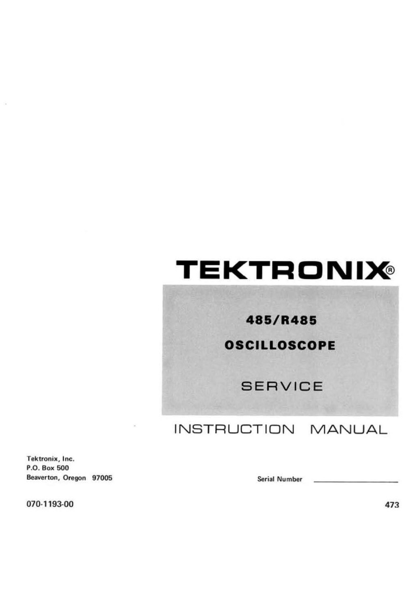 Tektronix R485 Service instructions manual