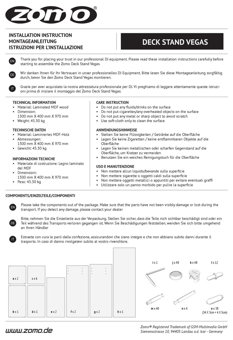 zomo Deck Stand Vegas installation instructions