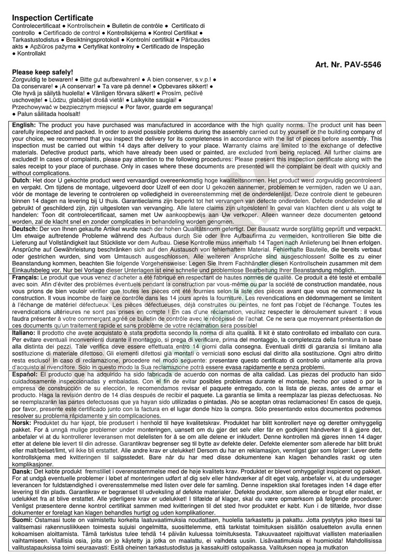 Lemeks Palmako PAV-5546 installation manual
