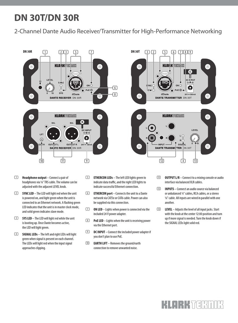Klark Teknik DN 30T quick guide