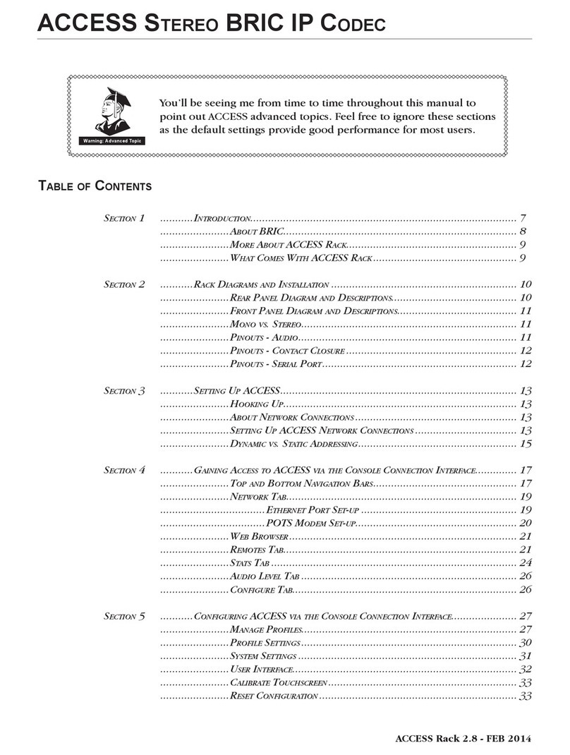 Comrex ACCESS STEREO BRIC IP manual