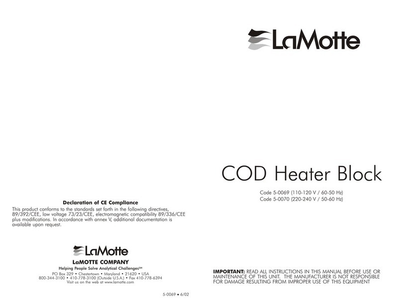 LaMotte COD 5-0069 manual