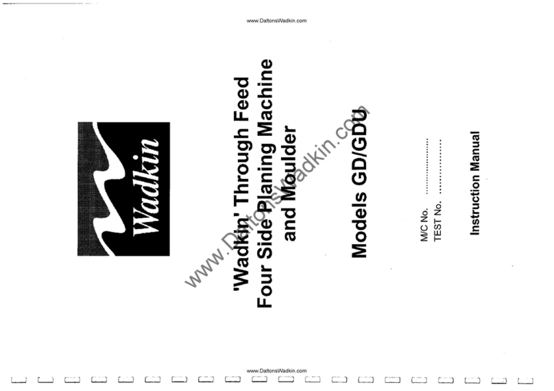 Wadkin GD instruction manual