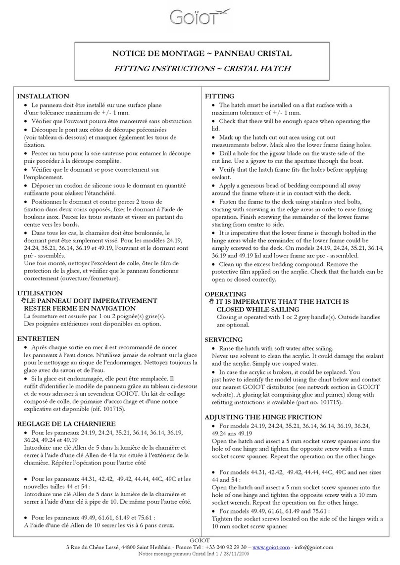 Goiot Cristal Series User manual