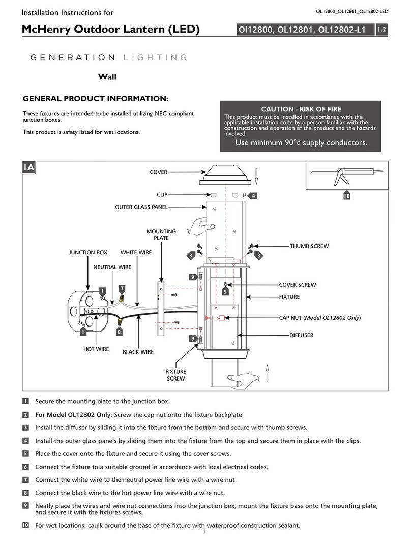 Generation Lighting McHenry Ol12800 installation instructions Generation Lighting McHenry Ol12800 installation instructions