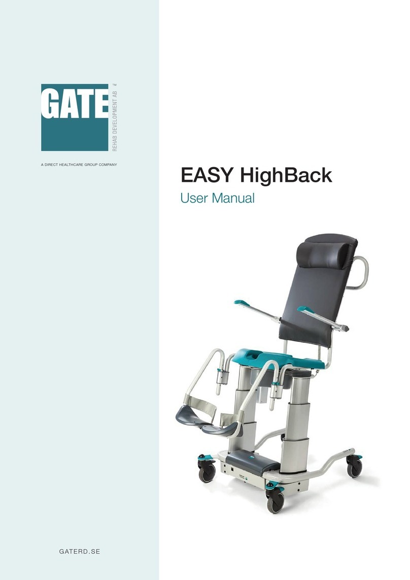 Direct Healthcare Group GATE EASY HighBack User manual Direct Healthcare Group GATE EASY HighBack User manual