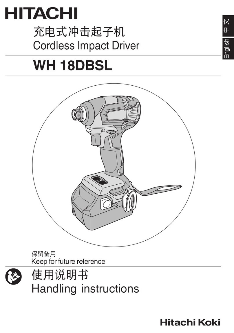 Hitachi WH 18DBSL User manual