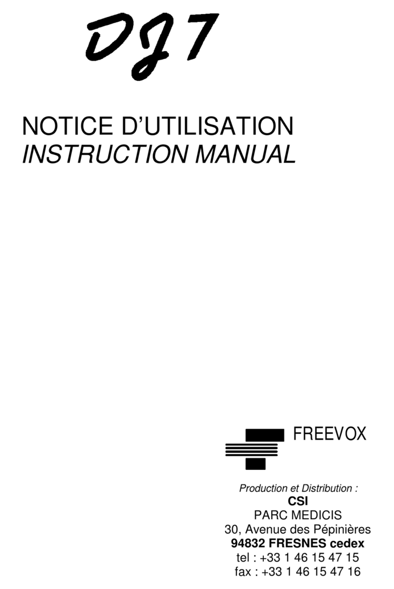 Freevox DJ7 instruction manual