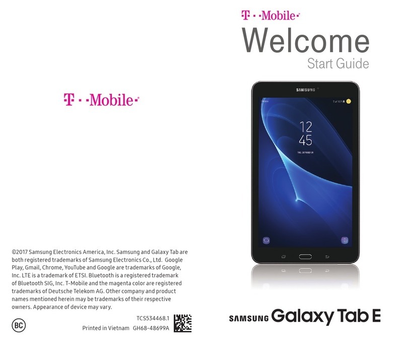Samsung GALAXY TAB Start guide