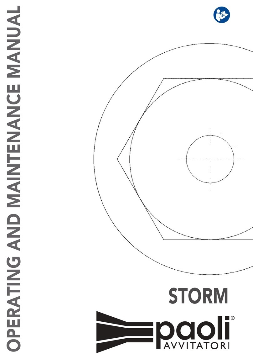 Paoli Avvitatori STORM A.08.0005 Operating and maintenance manual