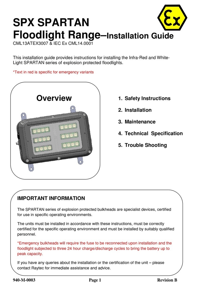 Raytec SPARTAN SPX Series installation guide