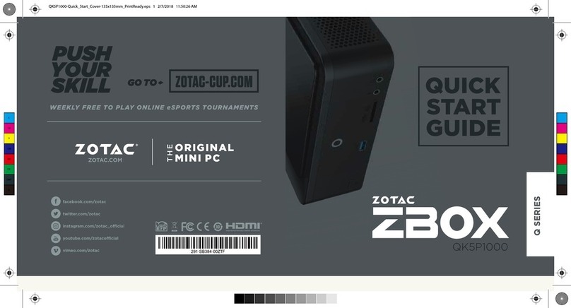 Zotac ZBOX PRO QK5P1000 User manual