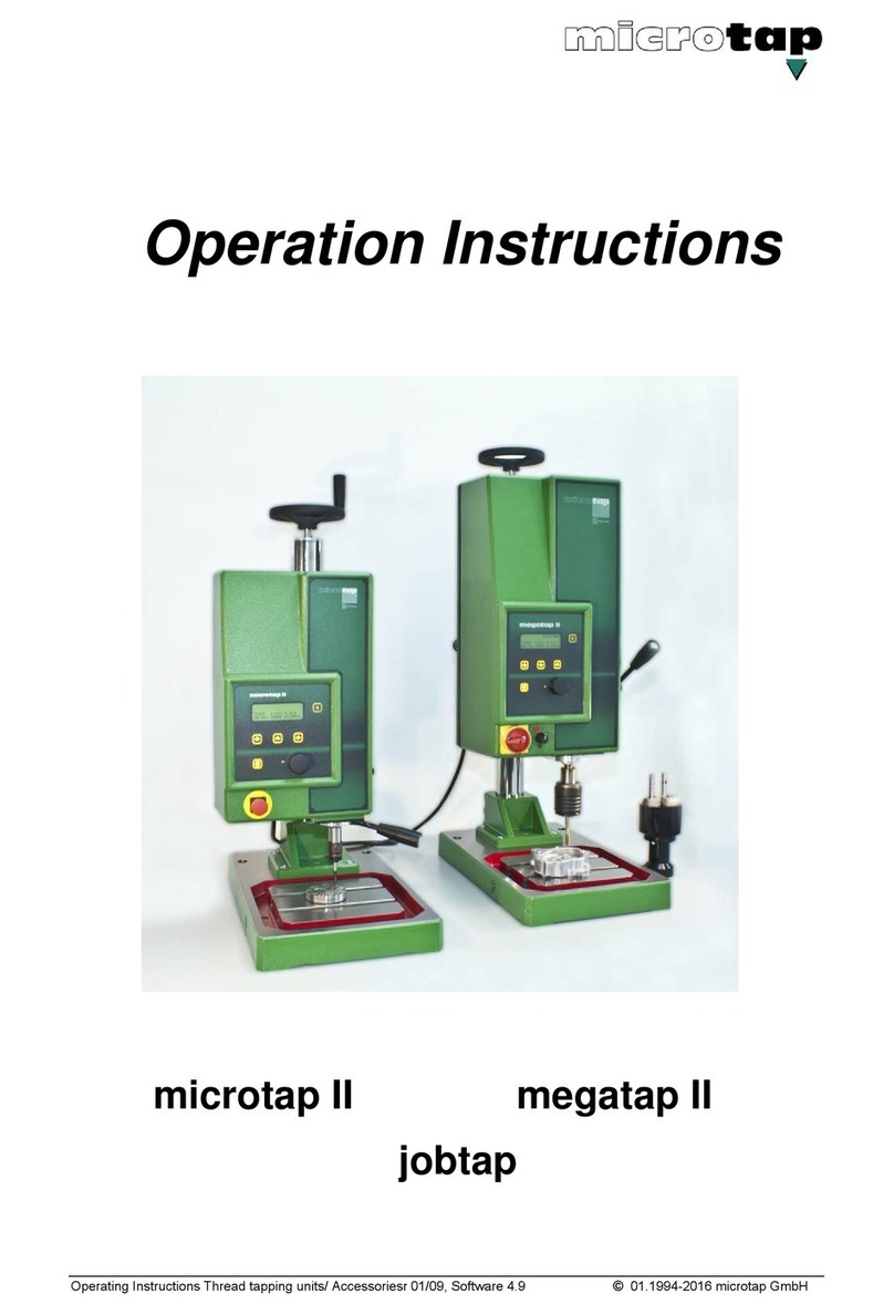 Microtap Microtap II Operation instructions Microtap Microtap II Operation instructions