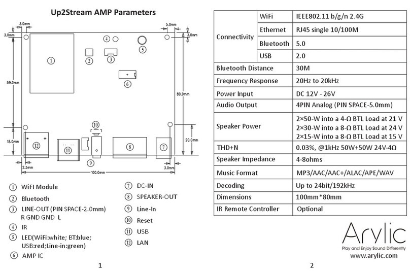 Arylic Up2Stream AMP User manual