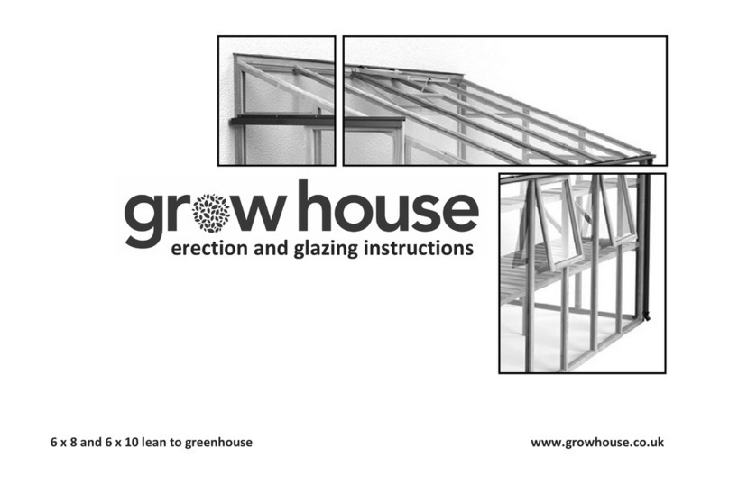 Growhouse Lean To 6 x 8 Erection and Glazing Instructions