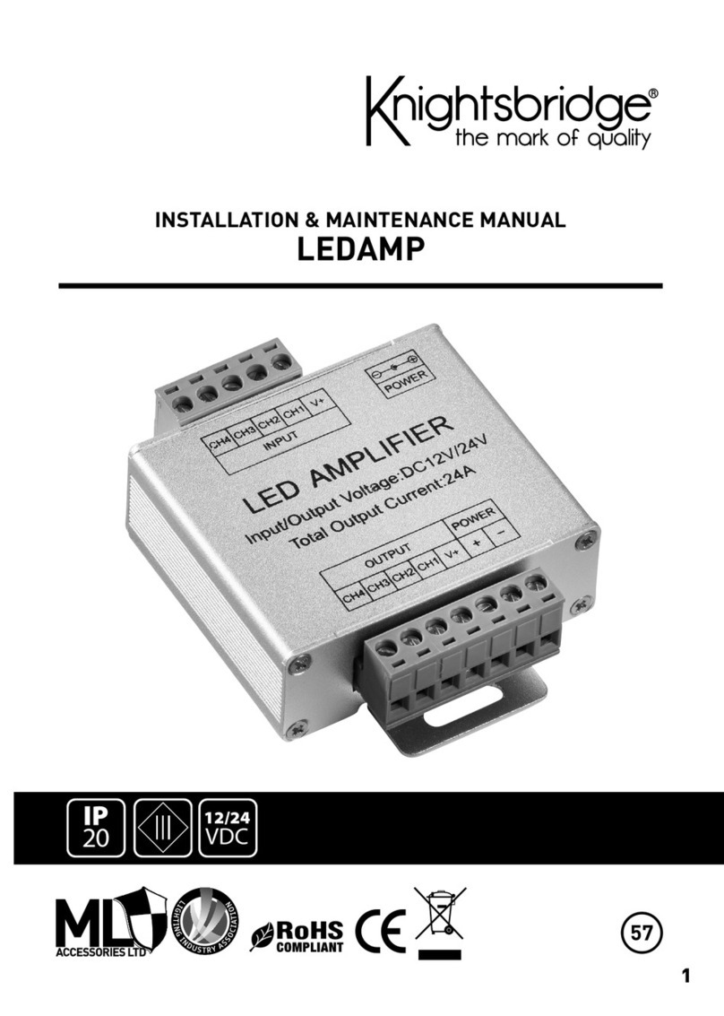 ML Knightsbridge  LEDAMP Installation & maintenance manual