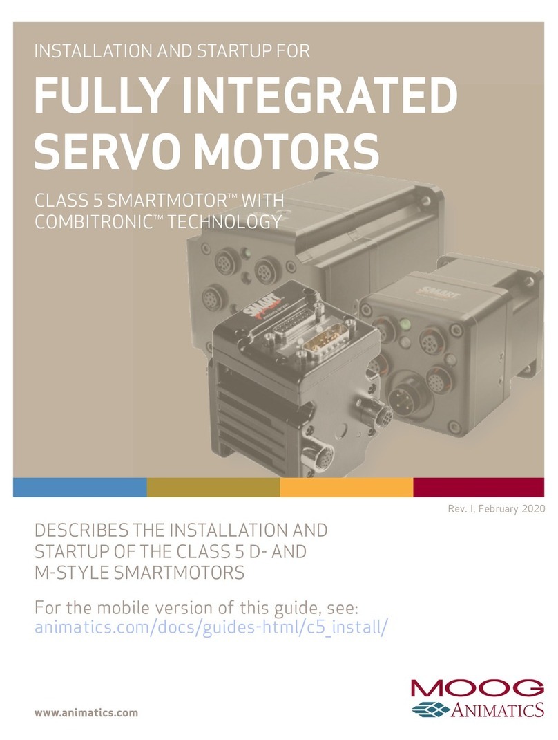 MOOG ANIMATICS SMARTMOTOR COMBITRONIC Installation and startup