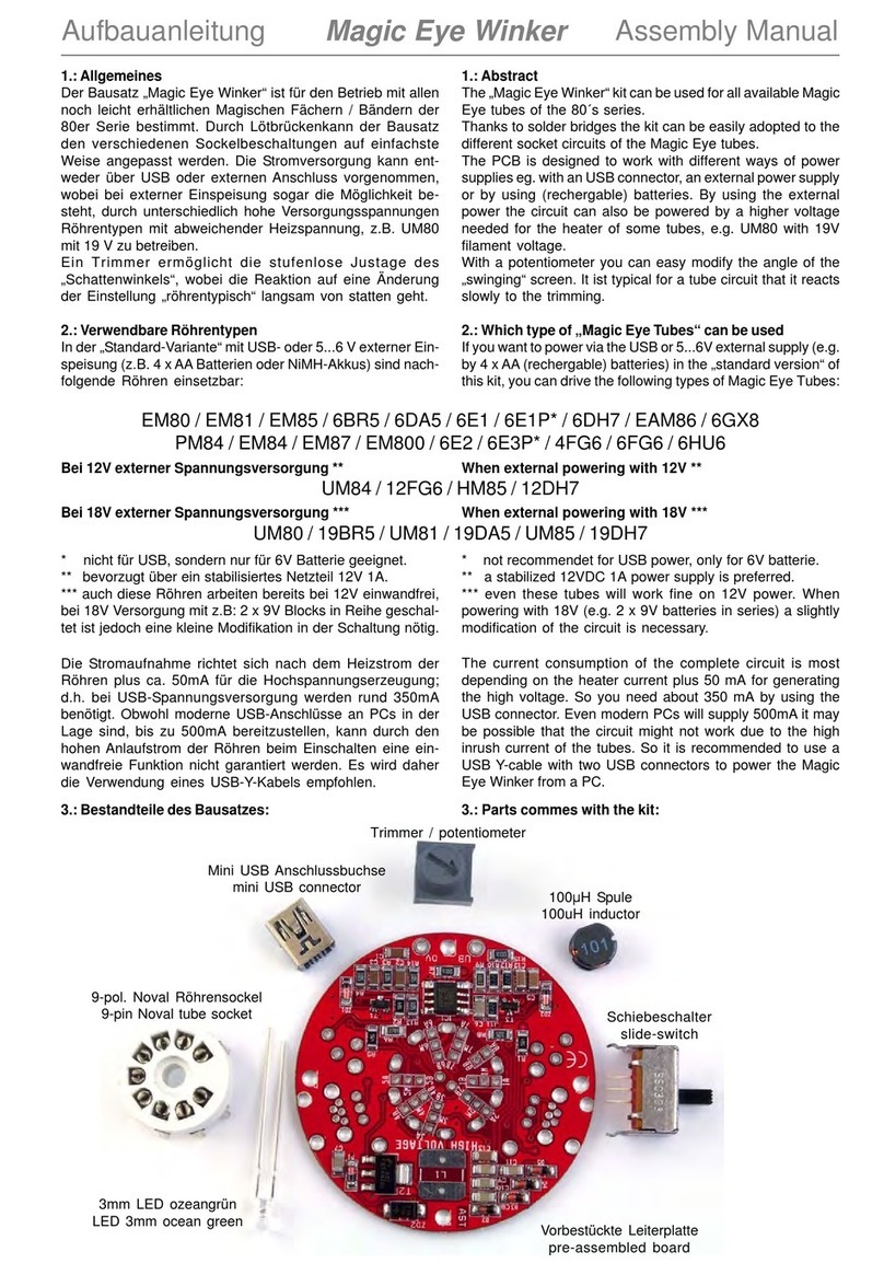 Mr. Nixie Magic Eye Winker Assembly manual Mr. Nixie Magic Eye Winker Assembly manual