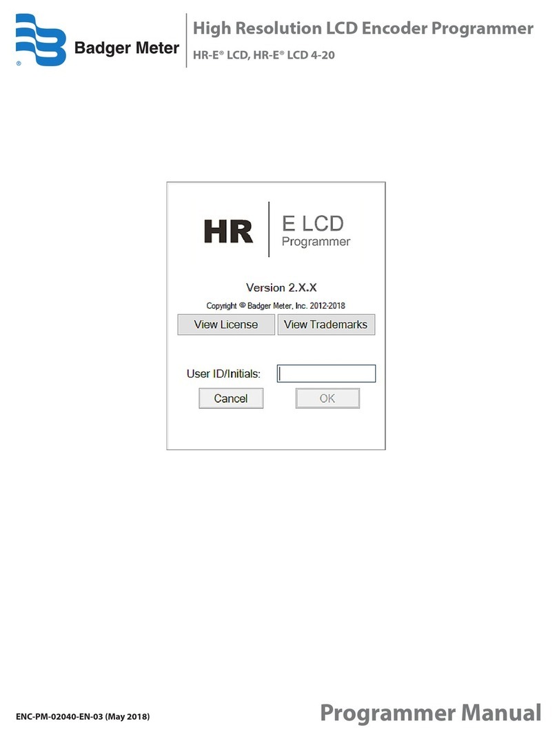 Badger Meter HR-E LCD 4-20 Programmer's manual