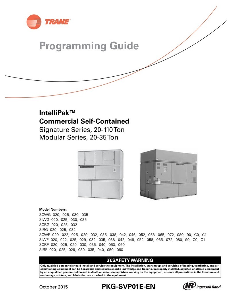 Trane IntelliPak Signature Series Operating instructions