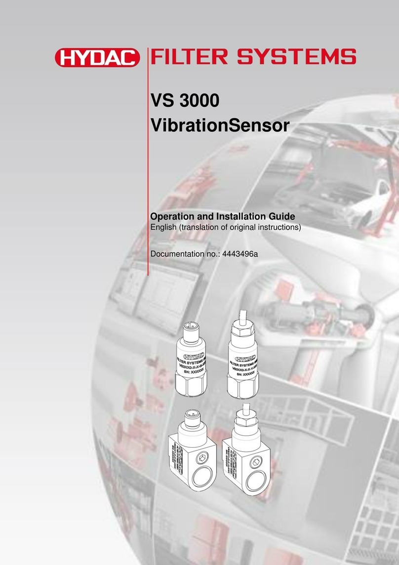 Hydac VibrationSensor VS 3000 Operation and installation guide Hydac VibrationSensor VS 3000 Operation and installation guide