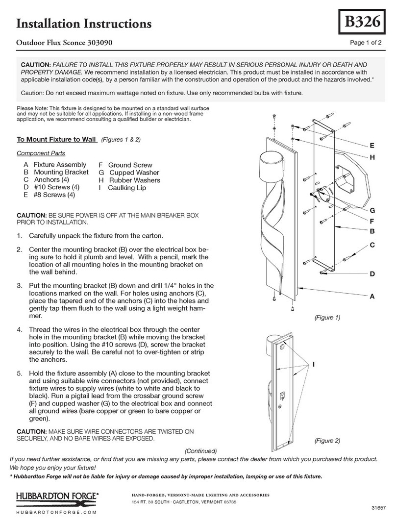Hubbardton Forge 303090 installation instructions