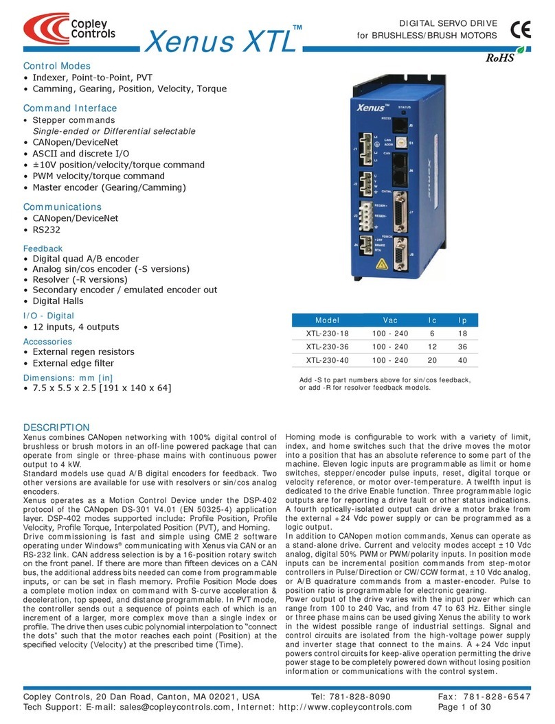 Copley Controls Xenus XTL Series manual