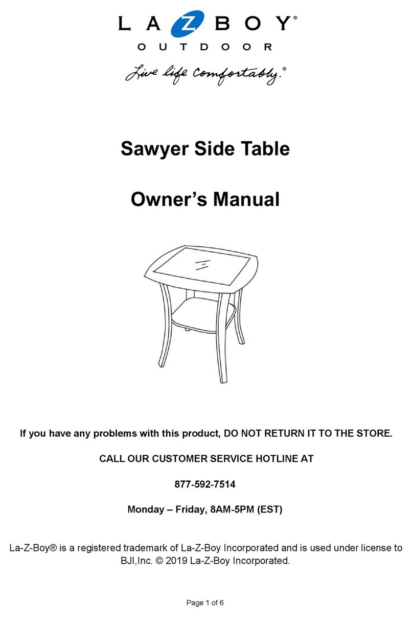 LAZBOY Sawyer Side Table User manual LAZBOY Sawyer Side Table User manual