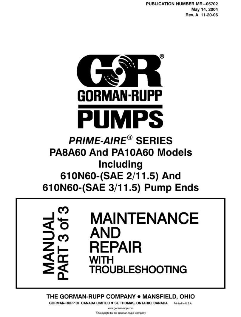 GORMAN-RUPP PUMPS PRIME-AIRE Series Operating instructions