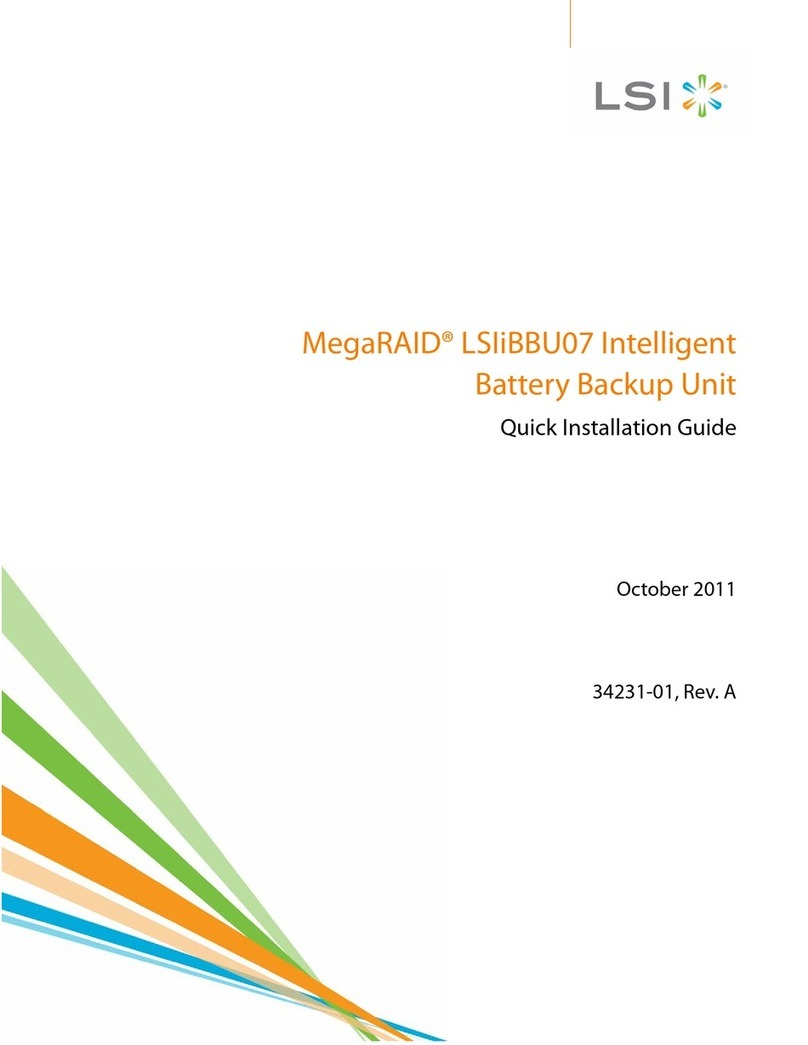 LSI MegaRAID LSIiBBU07 Quick installation guide